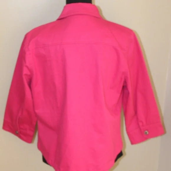 Westbound Pink 3/4 Sleeve Jean Jacket - Picture 3 of 6